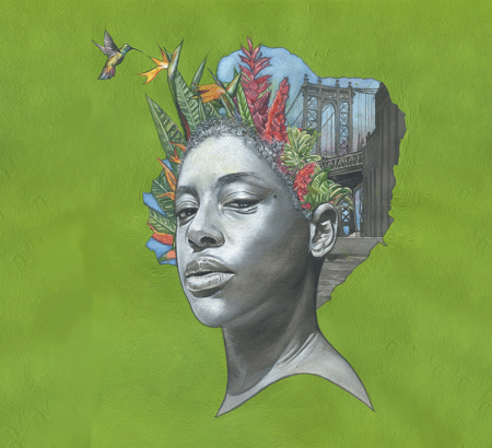 Each One Teach One Signature Image  Kern Bruce Black American Refugee, 2022 Mixed media 16" x 21" On loan courtesy of the artist